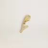 Buchstabe Y-Anhänger aus goldfarbenem Messing mit Kristallen Buchstabe Y-Anhänger aus goldfarbenem Messing mit Kristallen