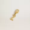 Buchstabe Z-Anhänger aus goldfarbenem Messing mit Kristallen