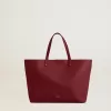 Burgunderrote Pasadena-Tasche aus glattem Leder mit goldenem Logo Burgunderrote Pasadena-Tasche aus glattem Leder mit goldenem Logo
