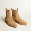 Chelsea-Stiefel aus tabakfarbenem Wildleder Chelsea-Stiefel aus tabakfarbenem Wildleder