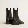 Chelsea-Stiefel für Damen aus schwarzem Leder