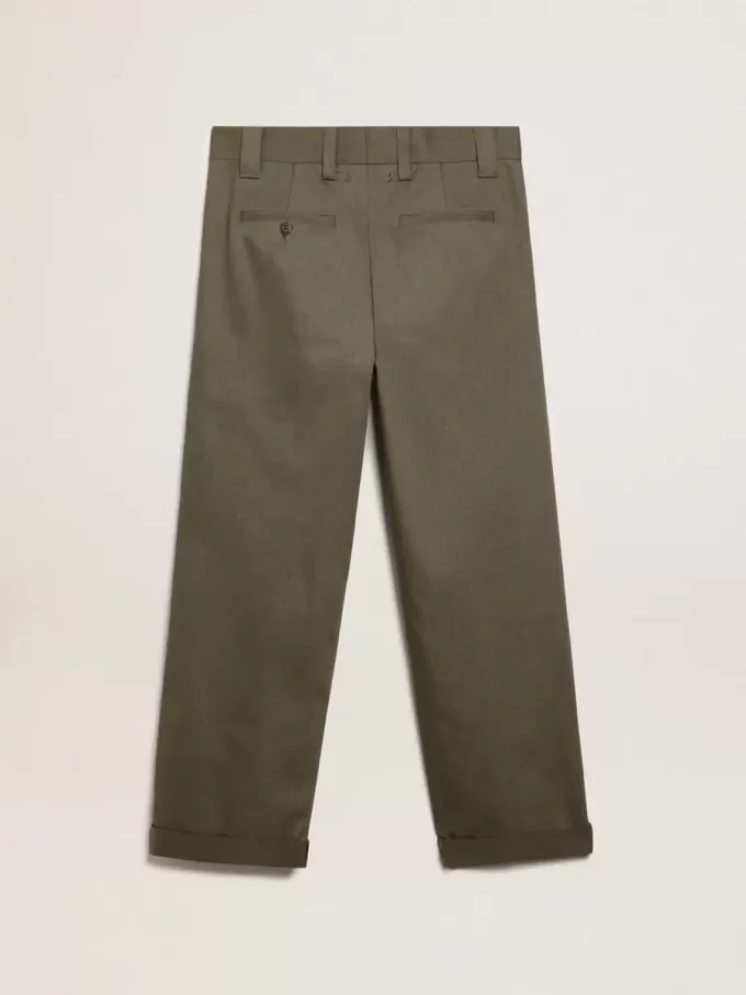 Chinos in Militärgrün aus der Golden Collection