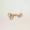 CNY antikgoldene Anstecknadel in Schlangenform CNY antikgoldene Anstecknadel in Schlangenform