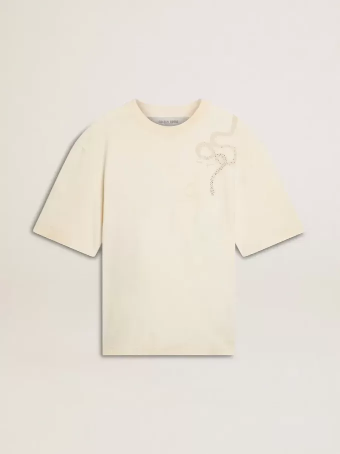 CNY T-Shirt in Relaxed Fit, gewaschenes Weiß CNY T-Shirt in Relaxed Fit, gewaschenes Weiß