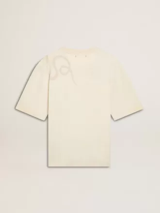 CNY T-Shirt in Relaxed Fit, gewaschenes Weiß