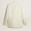 Cremefarbener Zweireiher-Blazer für Herren