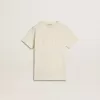 Cremefarbenes T-Shirt für Jungen mit geprägtem Logo
