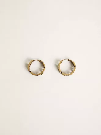 Creolen in Antikgold mit Forever For You-Schriftzug Creolen in Antikgold mit Forever For You-Schriftzug