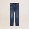 Cropped-Jeans für Damen mit mittlerer Waschung