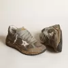 Herren-Sneaker Dad-Star aus taubengrauem Mesh und Wildleder