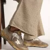 Herren-Sneaker Dad-Star aus taubengrauem Mesh und Wildleder