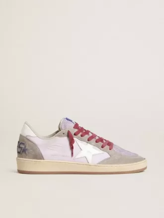 Damen Ball Star LTD aus lila Nylon mit weißem Lederstern und Wildledereinsätzen