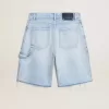 Damen-Bermudashorts aus Denim mit Used-Effekt