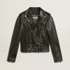Damen-Bikerjacke aus Leder