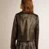 Damen-Bikerjacke aus Leder