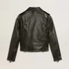 Damen-Bikerjacke aus Leder
