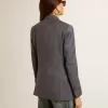 Damen-Blazer mit doppelter Knopfleiste in Babyblau