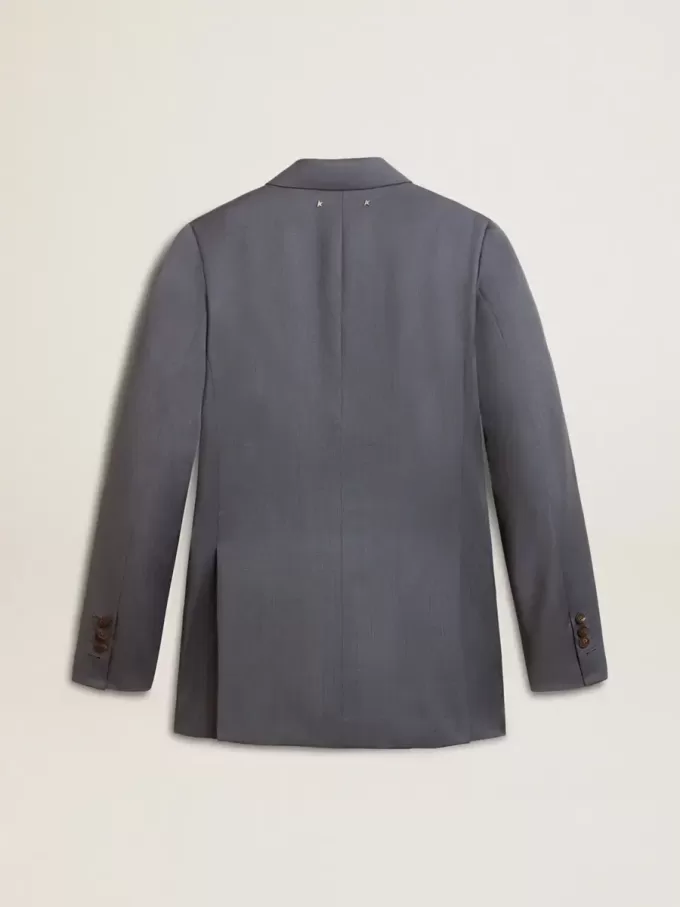 Damen-Blazer mit doppelter Knopfleiste in Babyblau