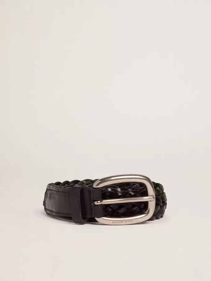 Damen-Gürtel aus schwarzem Leder