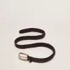 Damen-Gürtel aus schwarzem Leder