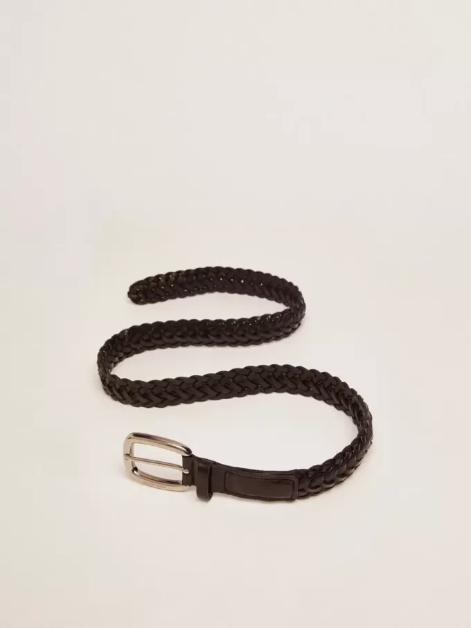 Damen-Gürtel aus schwarzem Leder