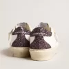Damen-Hi Star mit silbernem Glitzerstern und rubinrotem Glitzer-Fersenlabel