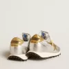 Damen-Marathon mit silbernem Ripstop-Nylon-Obermaterial und goldenem Stern