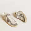 Damen Mid Star aus Nappa und Wildleder mit hellbraunem Metallic-Lederstern