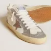 Damen Mid Star aus Nappa und Wildleder mit hellbraunem Metallic-Lederstern