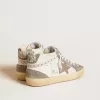 Damen Mid Star aus Nappa und Wildleder mit hellbraunem Metallic-Lederstern