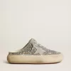 Damen-Sabot „Space-Star” in Glitzeroptik mit eisgrauem Stern und Lasche