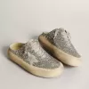 Damen-Sabot „Space-Star” in Glitzeroptik mit eisgrauem Stern und Lasche