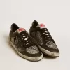Damen-Sneaker „Ball Star” aus Leder mit Elefantenprint und schwarzem Lederstern Damen-Sneaker „Ball Star” aus Leder mit Elefantenprint und schwarzem Lederstern