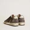 Damen-Sneaker „Ball Star” aus Leder mit Elefantenprint und schwarzem Lederstern Damen-Sneaker „Ball Star” aus Leder mit Elefantenprint und schwarzem Lederstern