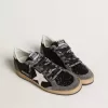 Damen-Sneaker „Ball Star” in Glitzeroptik mit Lederstern und metallischer Lederlasche am Fersenbereich Damen-Sneaker „Ball Star” in Glitzeroptik mit Lederstern und metallischer Lederlasche am Fersenbereich