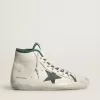 Damen-Sneaker Francy LTD aus Nappaleder mit grünem Gummister