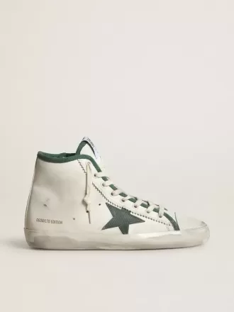 Damen-Sneaker Francy LTD aus Nappaleder mit grünem Gummister