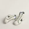 Damen-Sneaker Francy LTD aus Nappaleder mit grünem Gummister