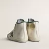 Damen-Sneaker Francy LTD aus Nappaleder mit grünem Gummister