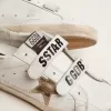 Damen-Sneaker Old School mit goldenem Stern aus laminiertem Leder