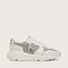 Damen-Sneaker „Running Sole” aus Mesh und Nubukleder mit silbernem Metallic-Lederstern Damen-Sneaker „Running Sole” aus Mesh und Nubukleder mit silbernem Metallic-Lederstern