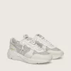 Damen-Sneaker „Running Sole” aus Mesh und Nubukleder mit silbernem Metallic-Lederstern Damen-Sneaker „Running Sole” aus Mesh und Nubukleder mit silbernem Metallic-Lederstern