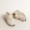 Damen-Sneaker „Running Sole LTD” aus Nappaleder mit Stern aus Wildleder und goldener Fersenlasche