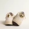Damen-Sneaker „Running Sole LTD” aus Nappaleder mit Stern aus Wildleder und goldener Fersenlasche