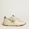 Damen-Sneaker „Running Sole LTD” aus Nylon und Nappa mit Nubuk-Stern und Fersenlasche