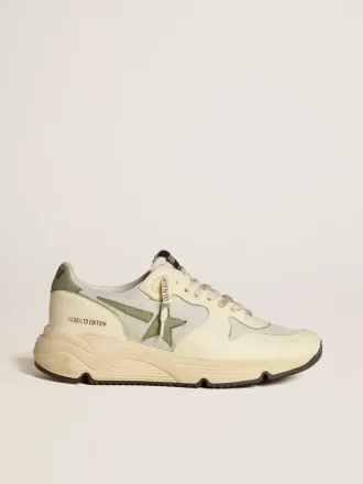 Damen-Sneaker „Running Sole LTD” aus Nylon und Nappa mit Nubuk-Stern und Fersenlasche