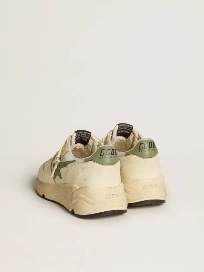 Damen-Sneaker „Running Sole LTD” aus Nylon und Nappa mit Nubuk-Stern und Fersenlasche