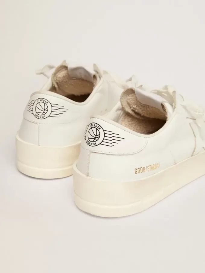 Damen-Sneaker Stardan aus komplett weißem Leder