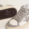 Damen-Sneaker „Stardan” aus weißem Leder mit Glitzer Damen-Sneaker „Stardan” aus weißem Leder mit Glitzer