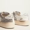 Damen-Sneaker „Stardan” aus weißem Leder mit Glitzer Damen-Sneaker „Stardan” aus weißem Leder mit Glitzer
